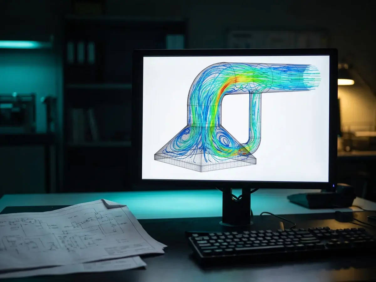 Sustainability insights in practice: a CFD model of airflow through an emissions capture hood and duct to size equipment